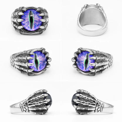 Devil Eye 316L Stainless Steel Skull Rings