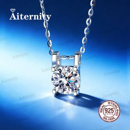 S925 Multiple 1.0 carat moissanite and Zircon pendants