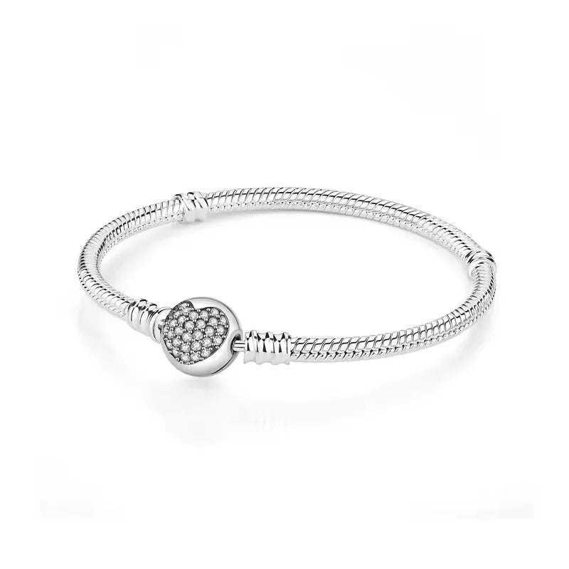 S925 Heart Link Bracelet