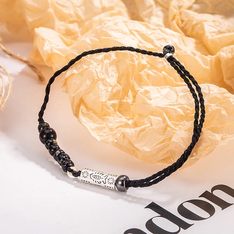 S925 Beaded Geometric Bracelet