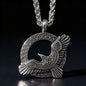 Celtic Art Crow Pendant Necklace