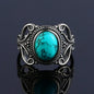 S925 Sterling Silver With Natural Turquoise Stone Rings