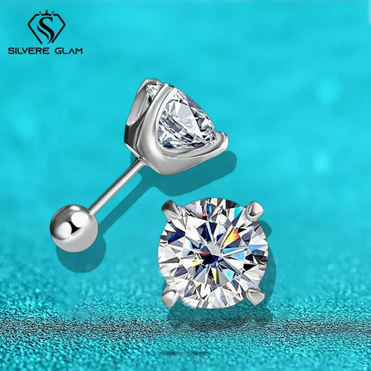 S925 GRA Certified Moissanite Stud Earrings