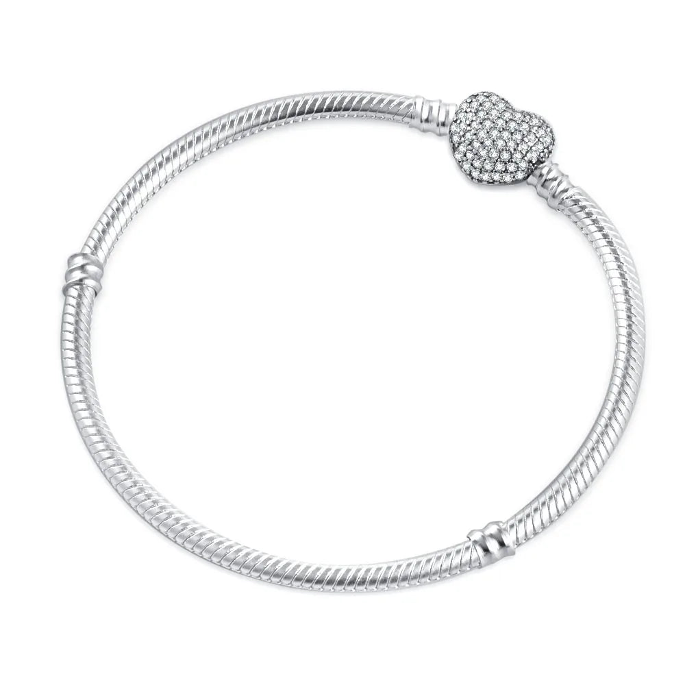 S925 Heart Link Bracelet