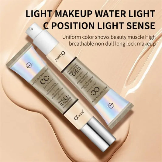 Sunscreen SPF50+ CC Cream Foundation Full Coverage Makeup Base Concealer
