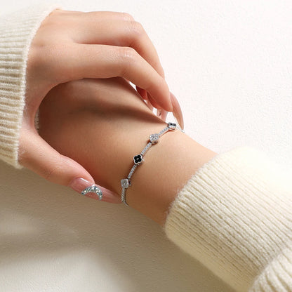 925 Sterling Silver 18k Gold Plated Tennis Bracelet