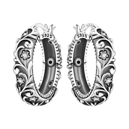 Original S925 Blue Iris Flower Earrings