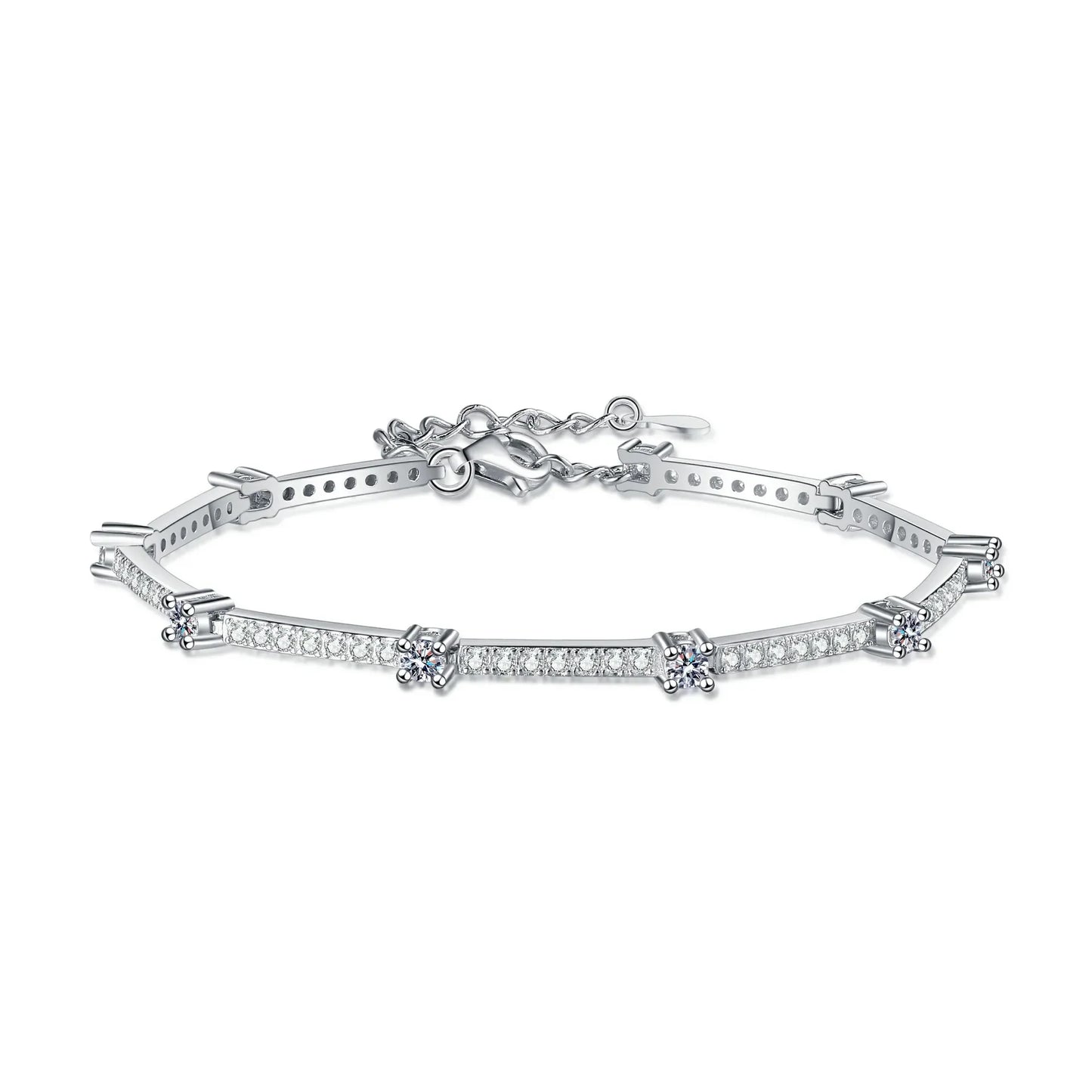 1.67ct D Color Moissanite Tennis Bracelet