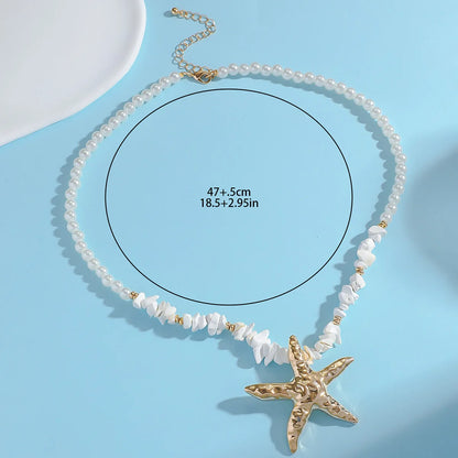 Natural Seashell Beaded Necklace