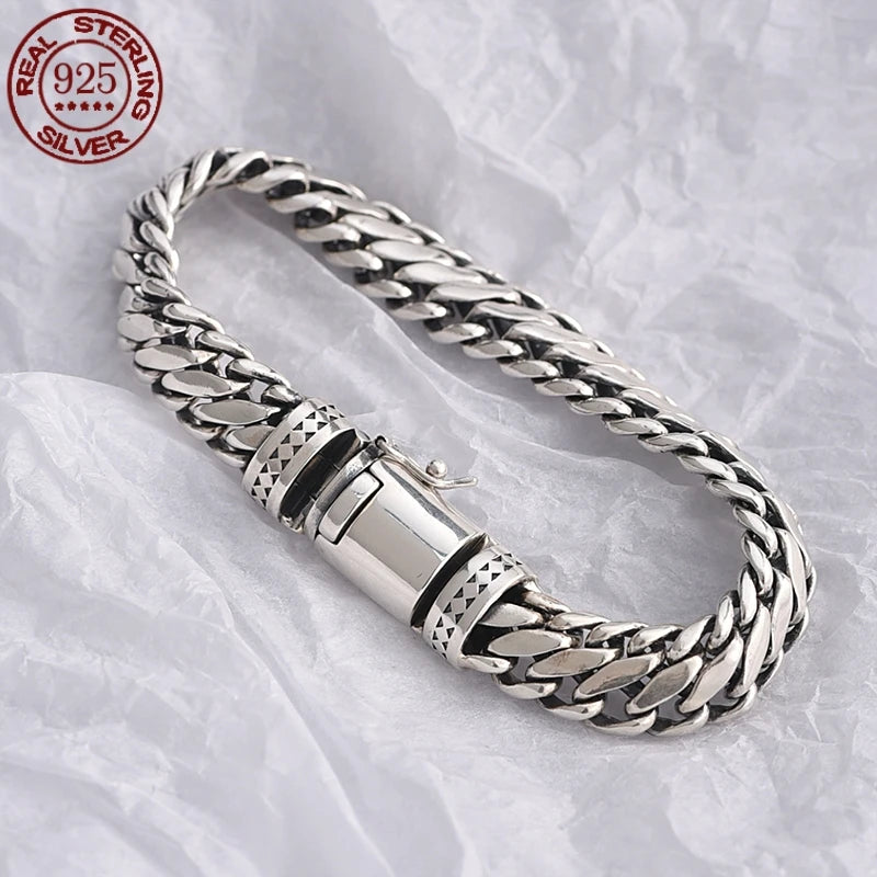 S925 Sterling Silver Punk Bracelet