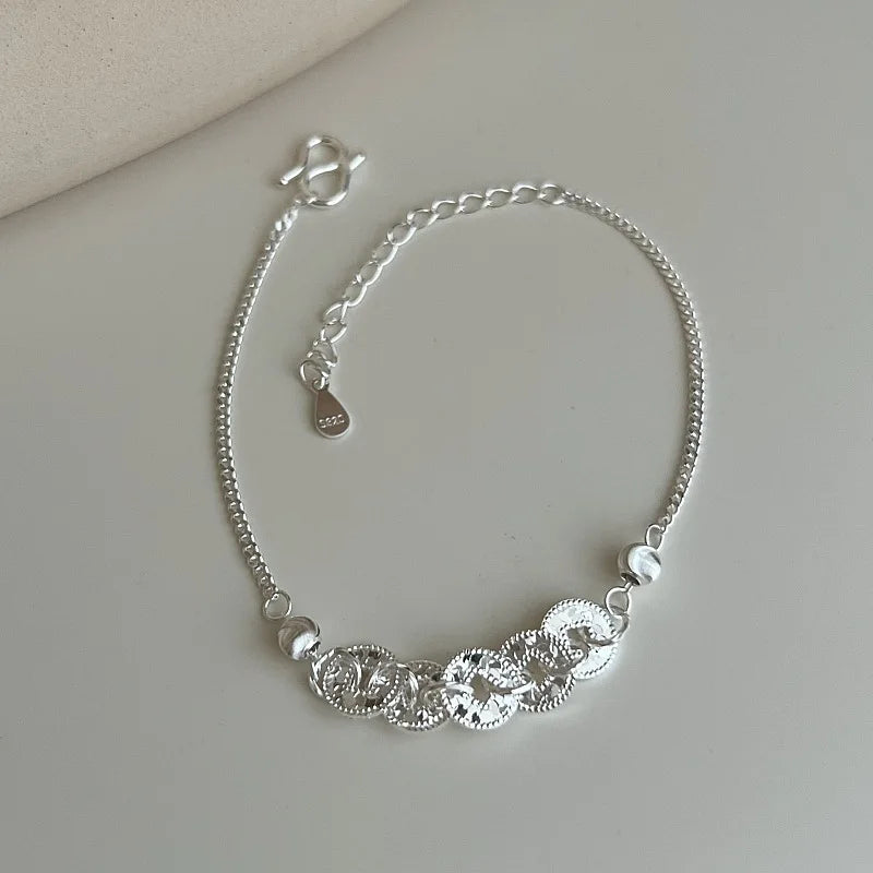 S925 Beaded Geometric Bracelet