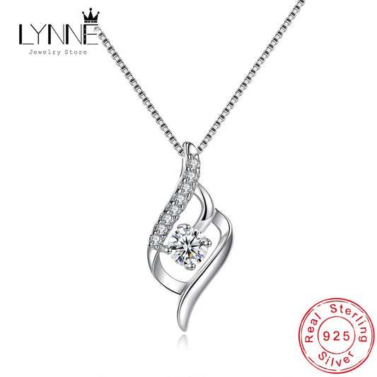 Elegant Feather Zircon Pendants