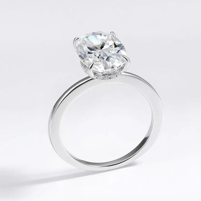 S925 4.5CT Oval Moissanite Ring
