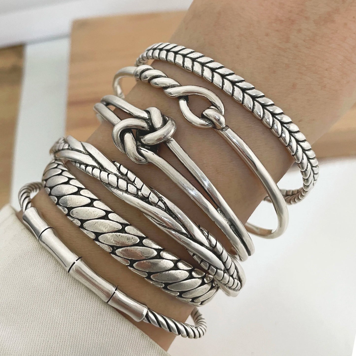 925 Sterling Silver Trendy Bracelets