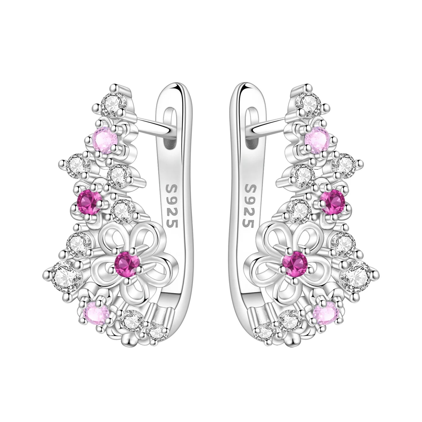 Original S925 Blue Iris Flower Earrings