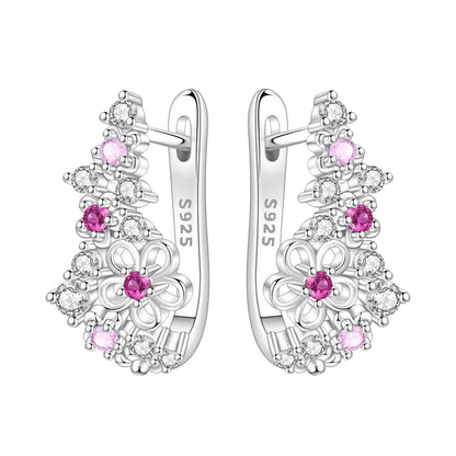 Original S925 Blue Iris Flower Earrings