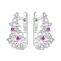 Original S925 Blue Iris Flower Earrings