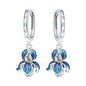 Original S925 Blue Iris Flower Earrings