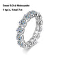 S925 5mm D Color Moissanite Ring