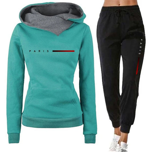 2 Pcs Set Outdoors Sports Jogging Woman Clothing Fashion Casual Suit