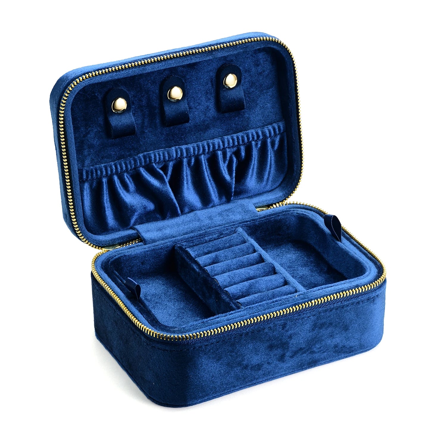 Velvet Jewelry Box Double Layer Design