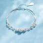 925 Sterling Silver Heart Shaped Necklace Bracelet Set