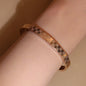 Checkered Design Crystal Bangle