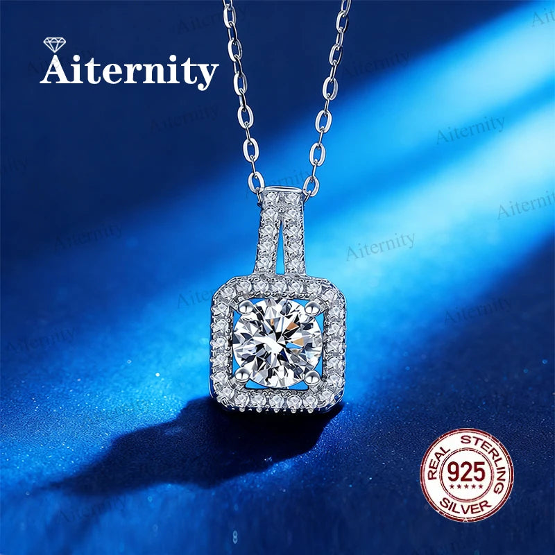 S925 Multiple 1.0 carat moissanite and Zircon pendants