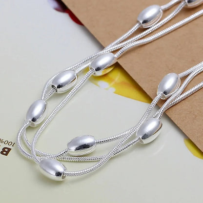 925 Silver Bead Chain Bracelet