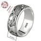 Rotatable S925 Sterling Silver Vintage Retro Ring
