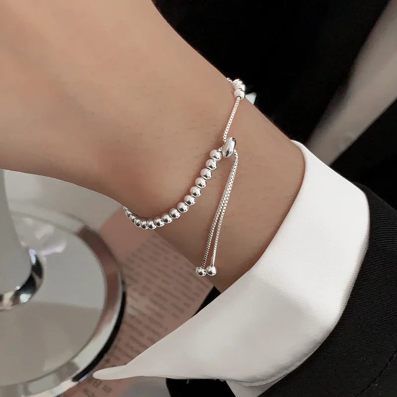 S925 Beaded Geometric Bracelet