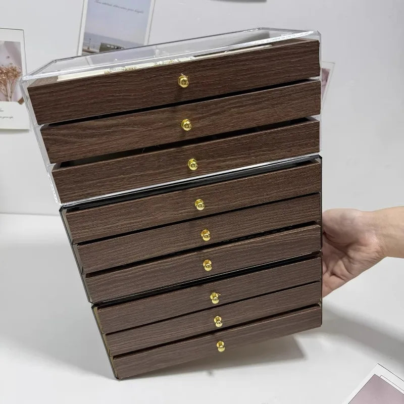 Walnut Multi-Functional Jewelry Storage Box