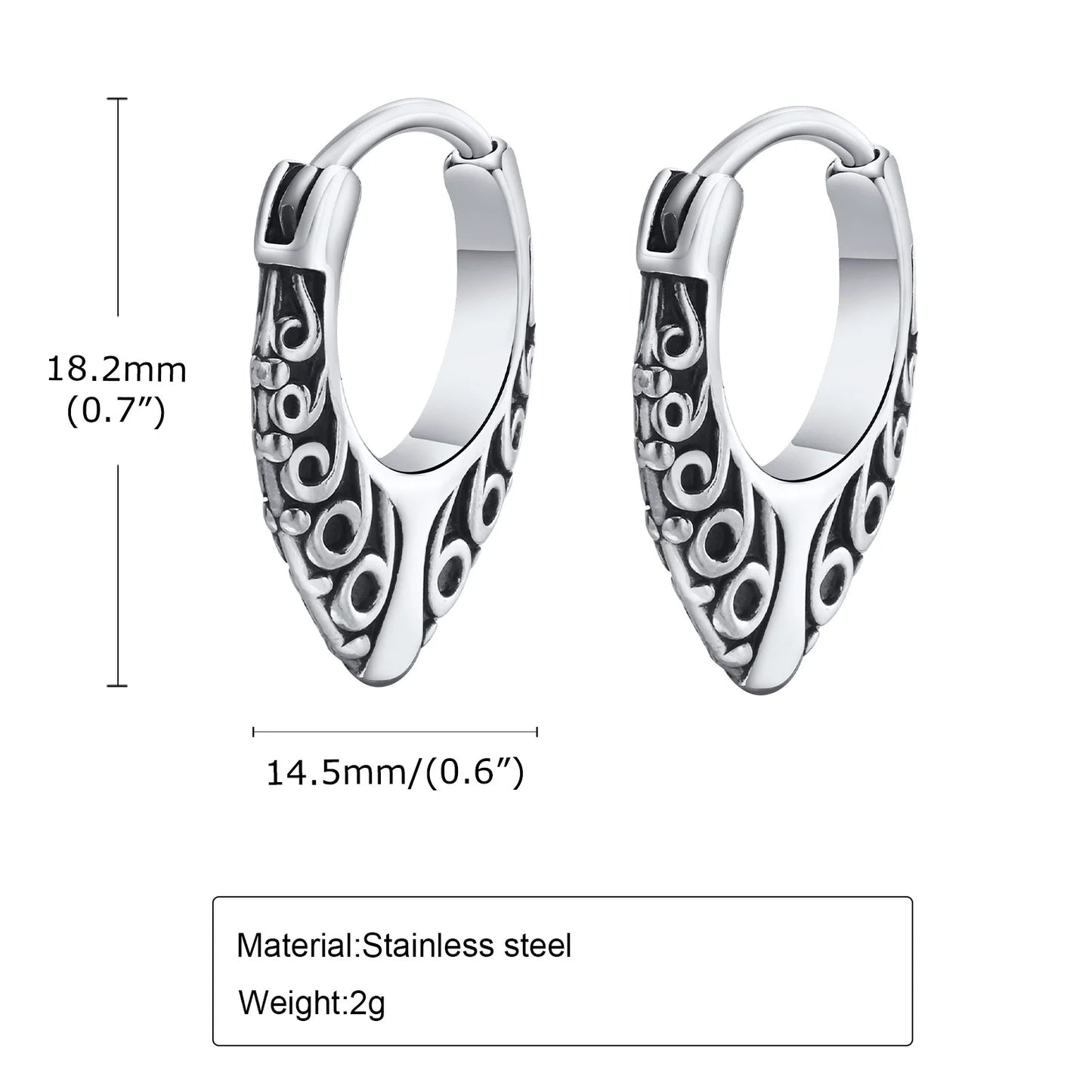 Retrol Hoop Earrings