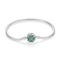 925 Sterling Silver Golden Four-Leaf Clover Snake Chain Bracelet
