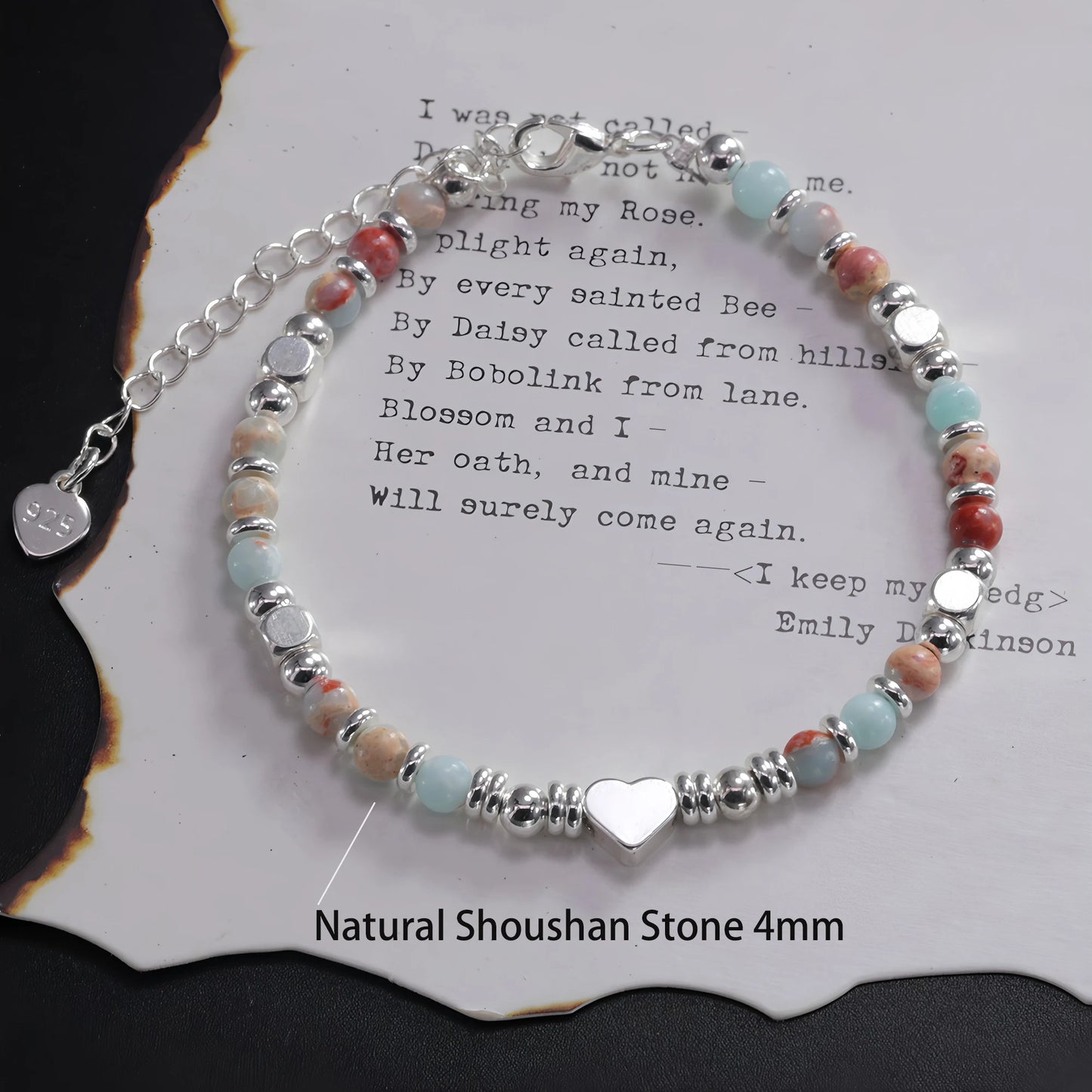 925 Sterling Silver Zircon Love Heart Bracelet