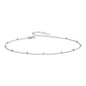 925 Sterling Silver Ocean Blue Wave Charm Anklet
