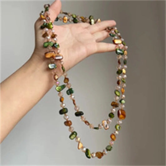 Irregular Shell Beaded Necklace