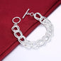 925 Sterling Silver Exquisite Solid Chain Bracelet