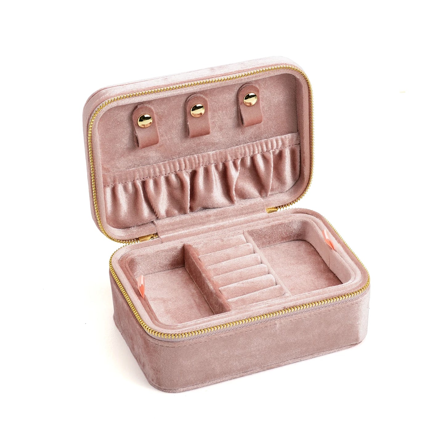 Velvet Jewelry Box Double Layer Design
