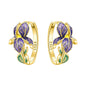 Original S925 Blue Iris Flower Earrings