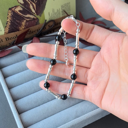 S925 Beaded Geometric Bracelet