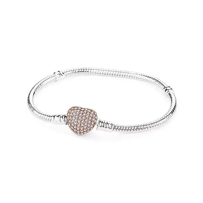 S925 Heart Link Bracelet