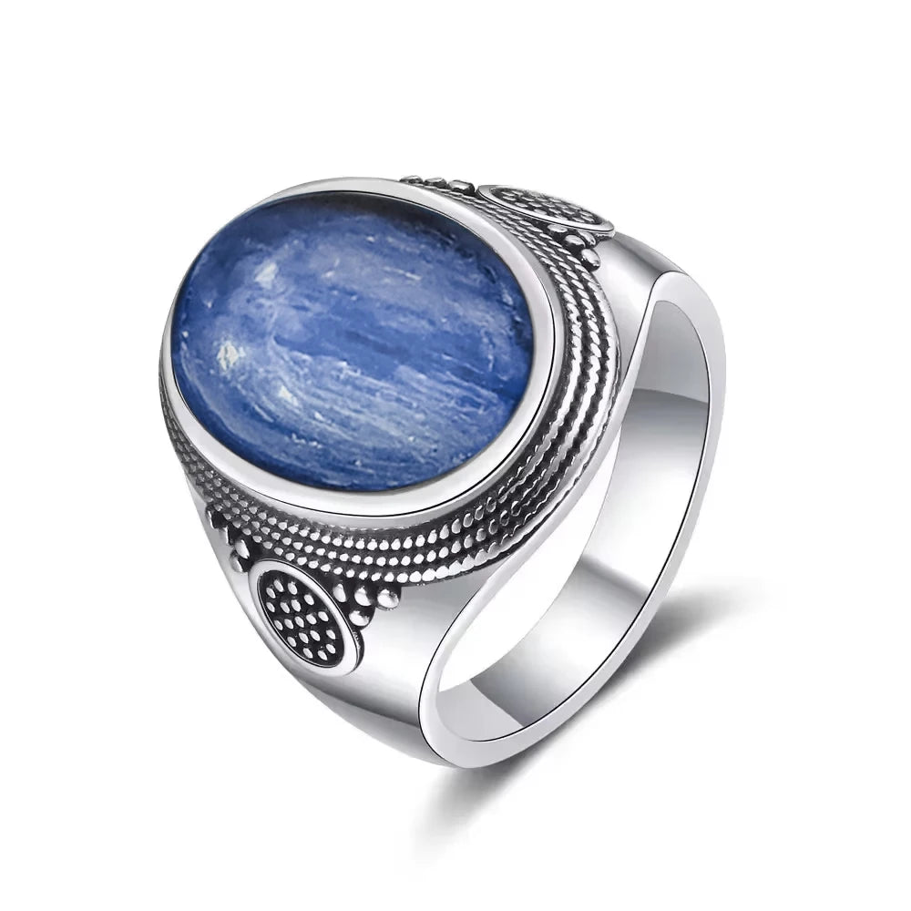 Vintage S925 Sterling Silver Ring with Natural Moonstone Stone