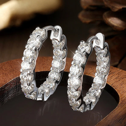 S925 2.6ct D Color Moissanite Earring