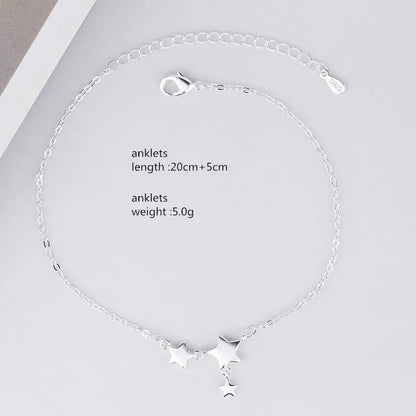 S925 Elegant Star Anklets