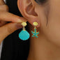 Beach Pearl Conch Shell Earrings