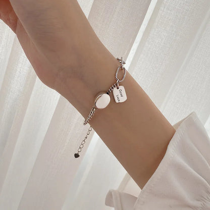 S925 Beaded Geometric Bracelet