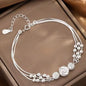Fine 925 Sterling Silver Lucky Beads Bracelet