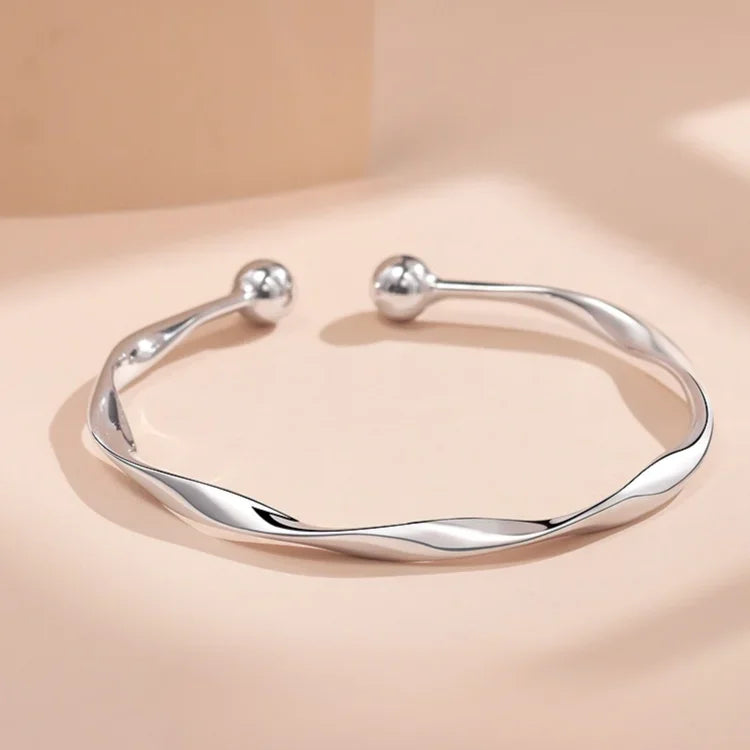 Fine 925 Sterling Silver Lucky Beads Bracelet