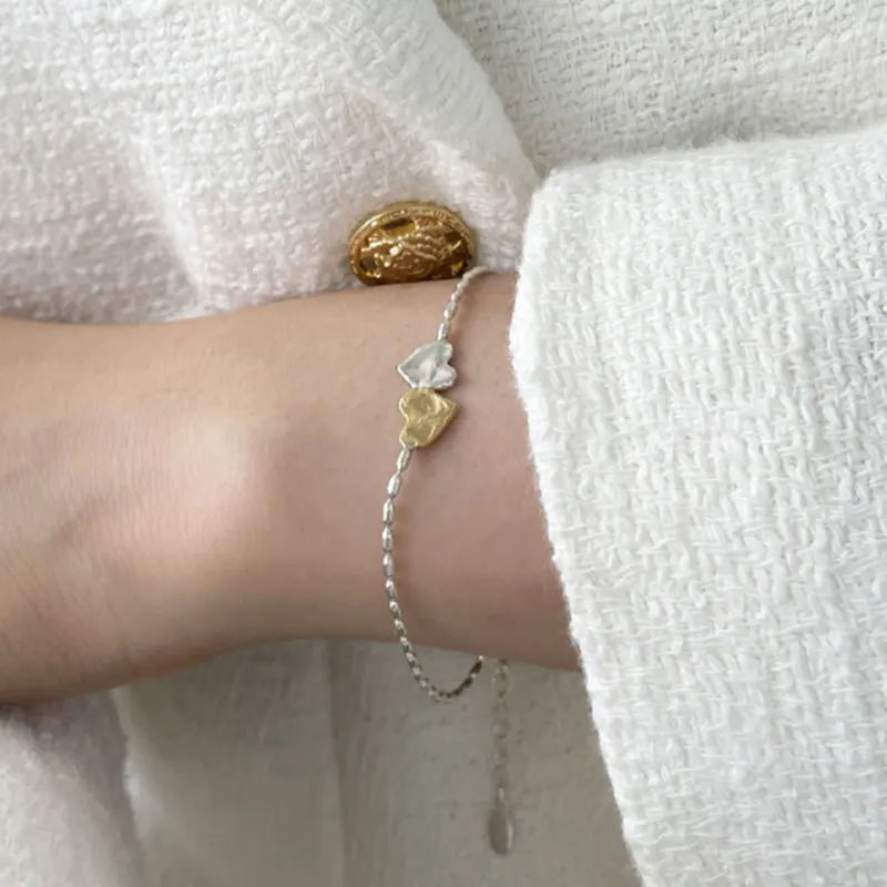 S925 Beaded Geometric Bracelet